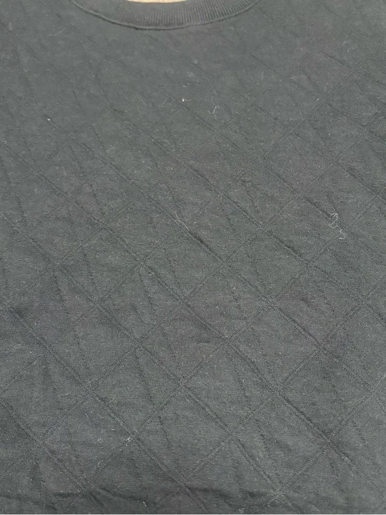 Cat & Jack Black Quilted Crewneck Sweater - Picture 3 of 5